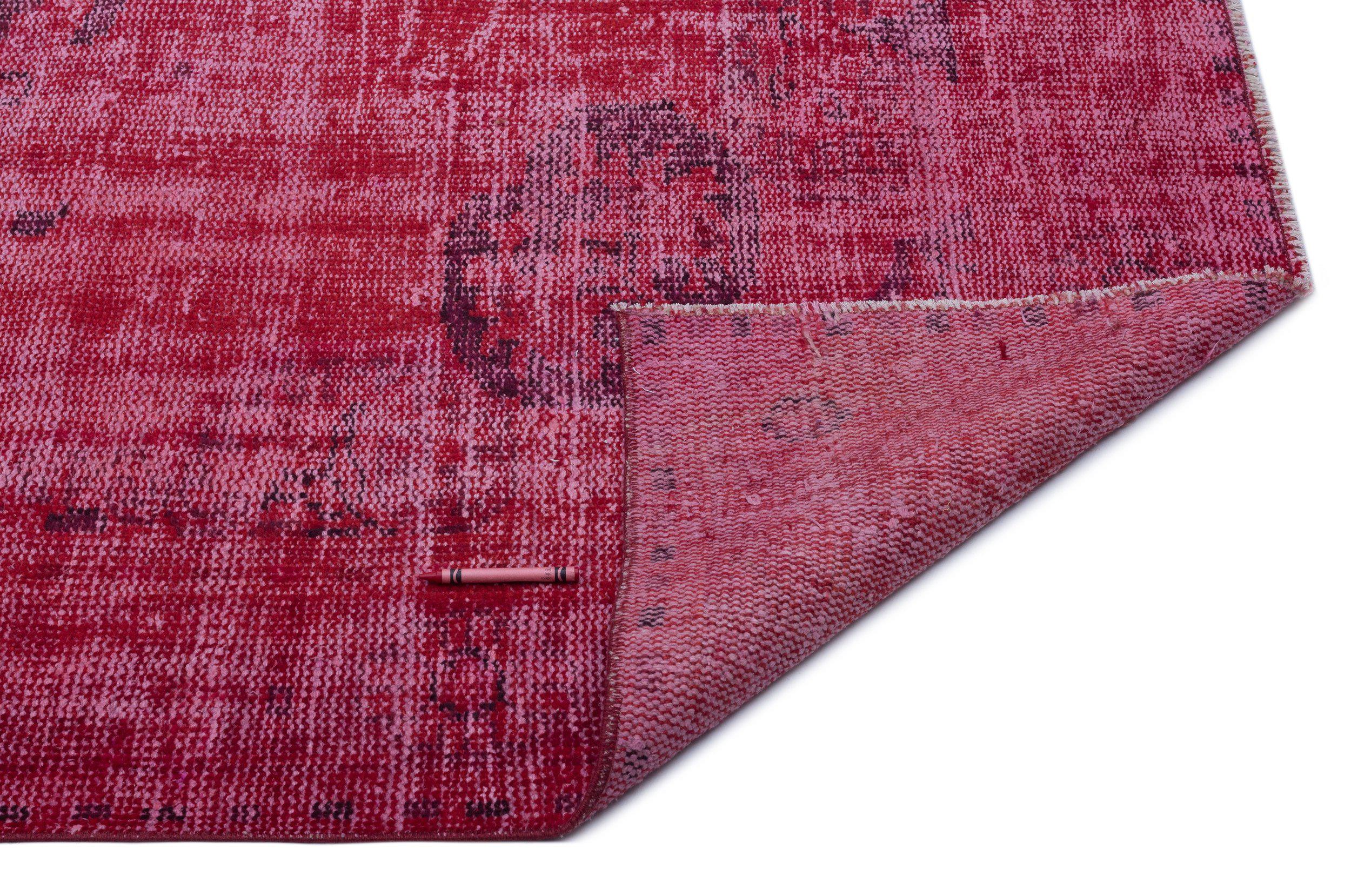 Vintage Teppich Struktur rot - extra flach gewebt